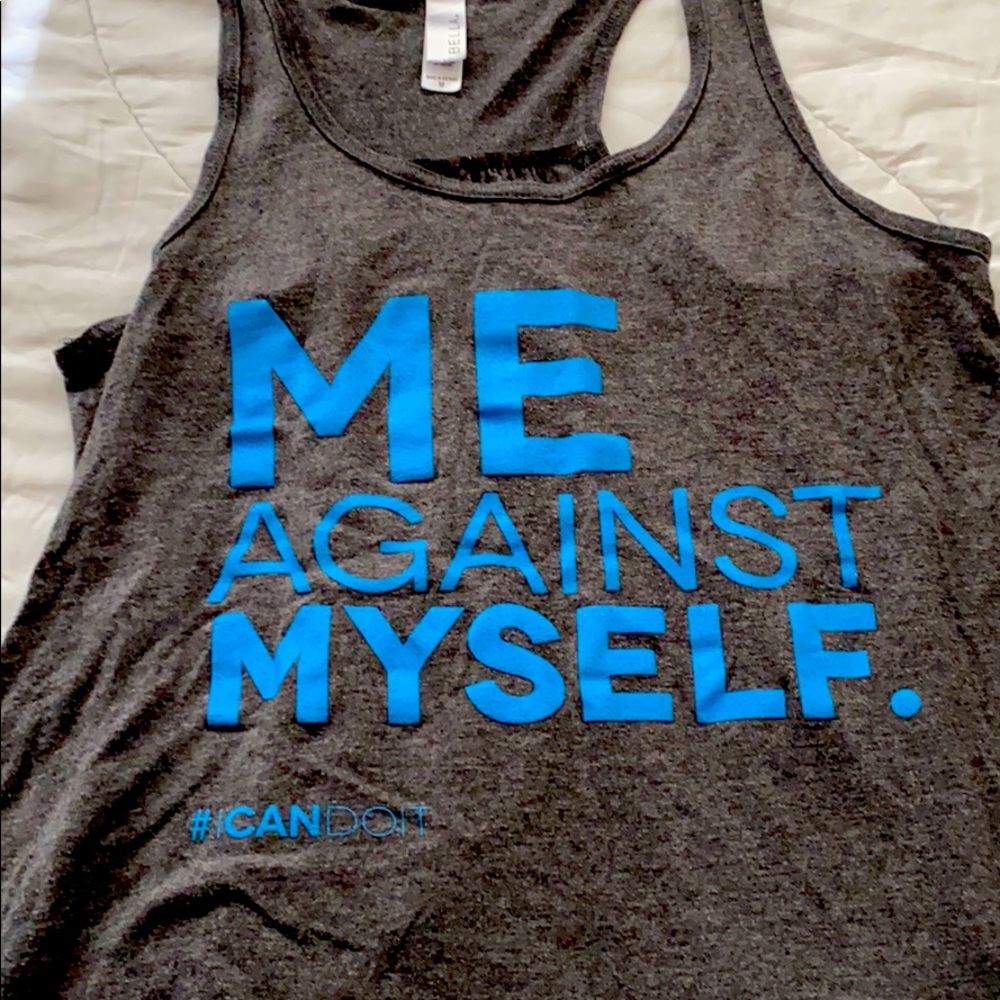 Motivational Workout racer back  tank top